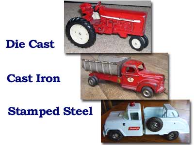 Die Cast, Cast Iron, Stamped Steel